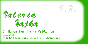 valeria hajka business card